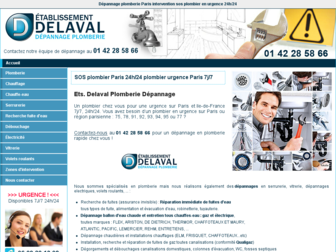 delaval-plomberie-depannage.com website preview