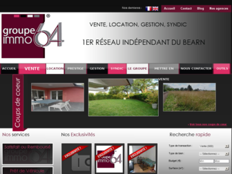immo64.fr website preview
