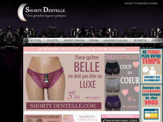 shorty-dentelle.com website preview