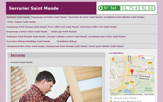 serruriersaintmande.fr website preview