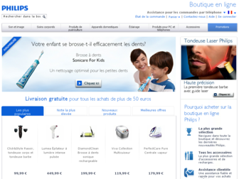 philips-shop.fr website preview