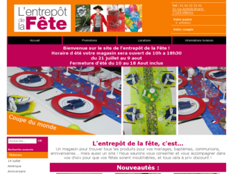 entrepotdelafete.com website preview