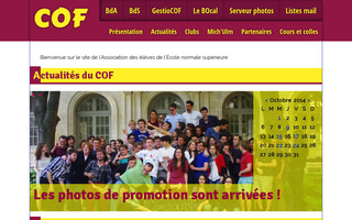 cof.ens.fr website preview