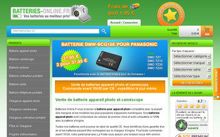 batteries-online.fr website preview