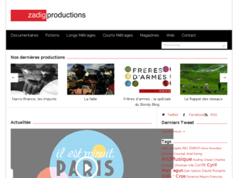 zadigproductions.fr website preview