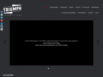 triumph-productions.fr website preview