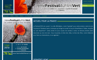 festivaldufilmvert.fr website preview