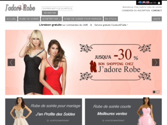 jadorerobe.fr website preview