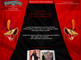 location-costume.francefetes.com website preview