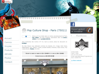 popcultureshop.fr website preview