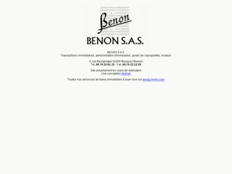 benon-immobilier.fr website preview