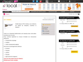 doyfreres.local.fr website preview