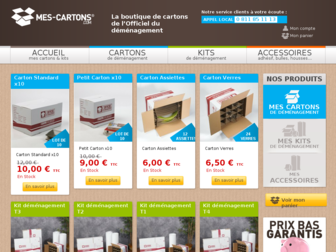 mes-cartons.com website preview
