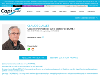 claude.guillet.capifrance.fr website preview
