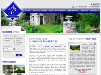 auvergne-properties.com website preview
