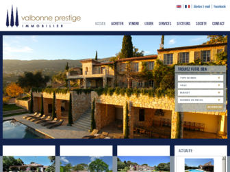 valbonne-prestige-immobilier.com website preview
