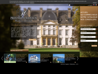 prestigechateaux.com website preview