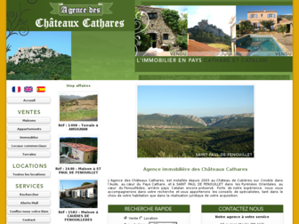 chateauxcatharesimmobilier.com website preview