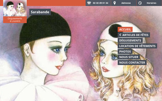 deguisements-sarabande.fr website preview