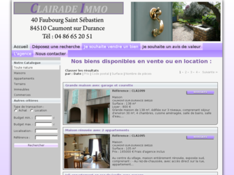 clairade-immo.fr website preview