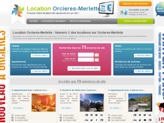 location-orcieres.fr website preview