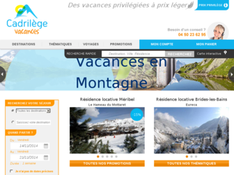 cadrilege-vacances.com website preview