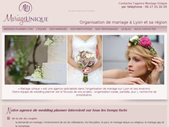 mariage-unique.com website preview