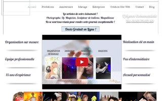 paradisevents.fr website preview