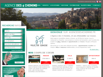 agencedes4chemins.fr website preview