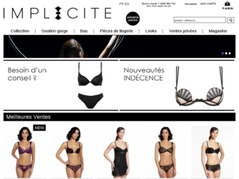 implicite-lingerie.fr website preview