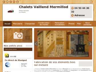 chalets-vaillend-mermillod.fr website preview