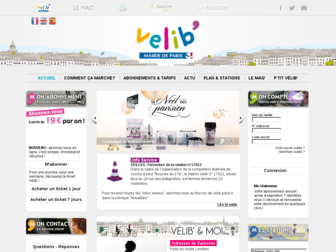 velib.paris.fr website preview