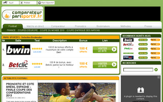 comparateurparisportif.fr website preview