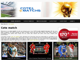 cotematchs.com website preview