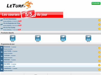 mobile.leturf.fr website preview