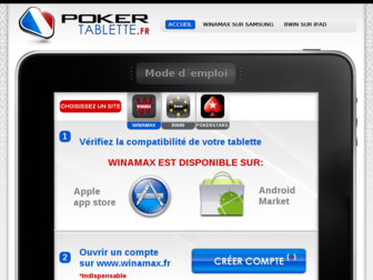 pokertablette.fr website preview