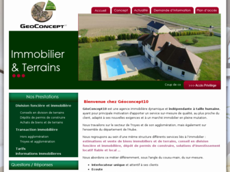 geoconcept10.fr website preview