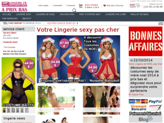 toplingerie.fr website preview