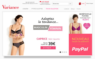 boutique.variance.fr website preview