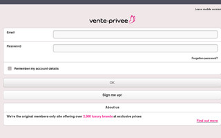 m.vente-privee.com website preview