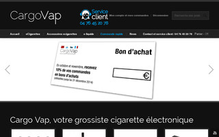 cargo-vap.fr website preview