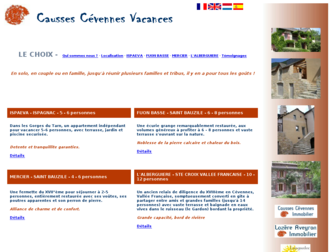 caussescevennesvacances.com website preview