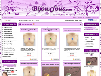 bijouxfous.com website preview