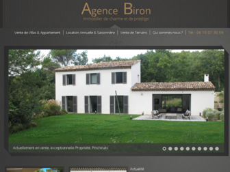 immobilier-biron.fr website preview