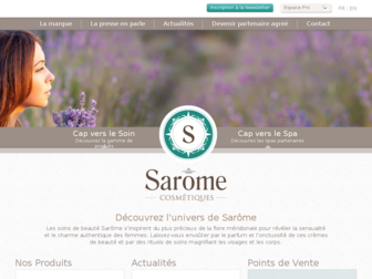 sarome-cosmetiques.fr website preview