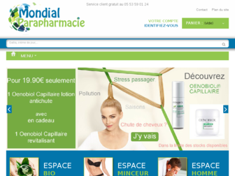 mondial-parapharmacie.com website preview