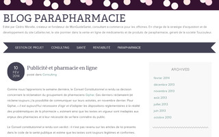 parapharmacie.wordpress.com website preview