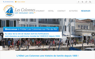 hotellescolonnes.com website preview