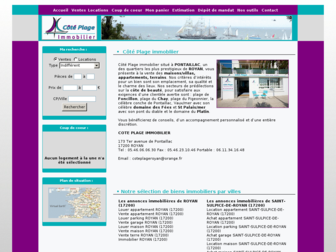 coteplage-immo.com website preview