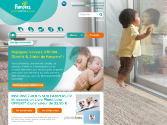 pampers.fr website preview